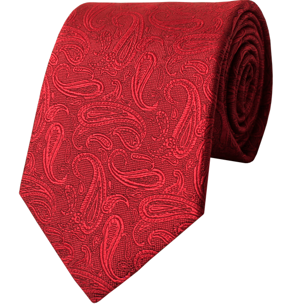 Red Woven Solid Paisley