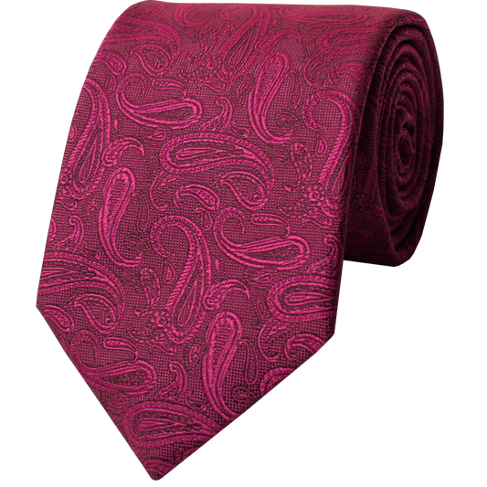 Berry Woven Solid Paisley