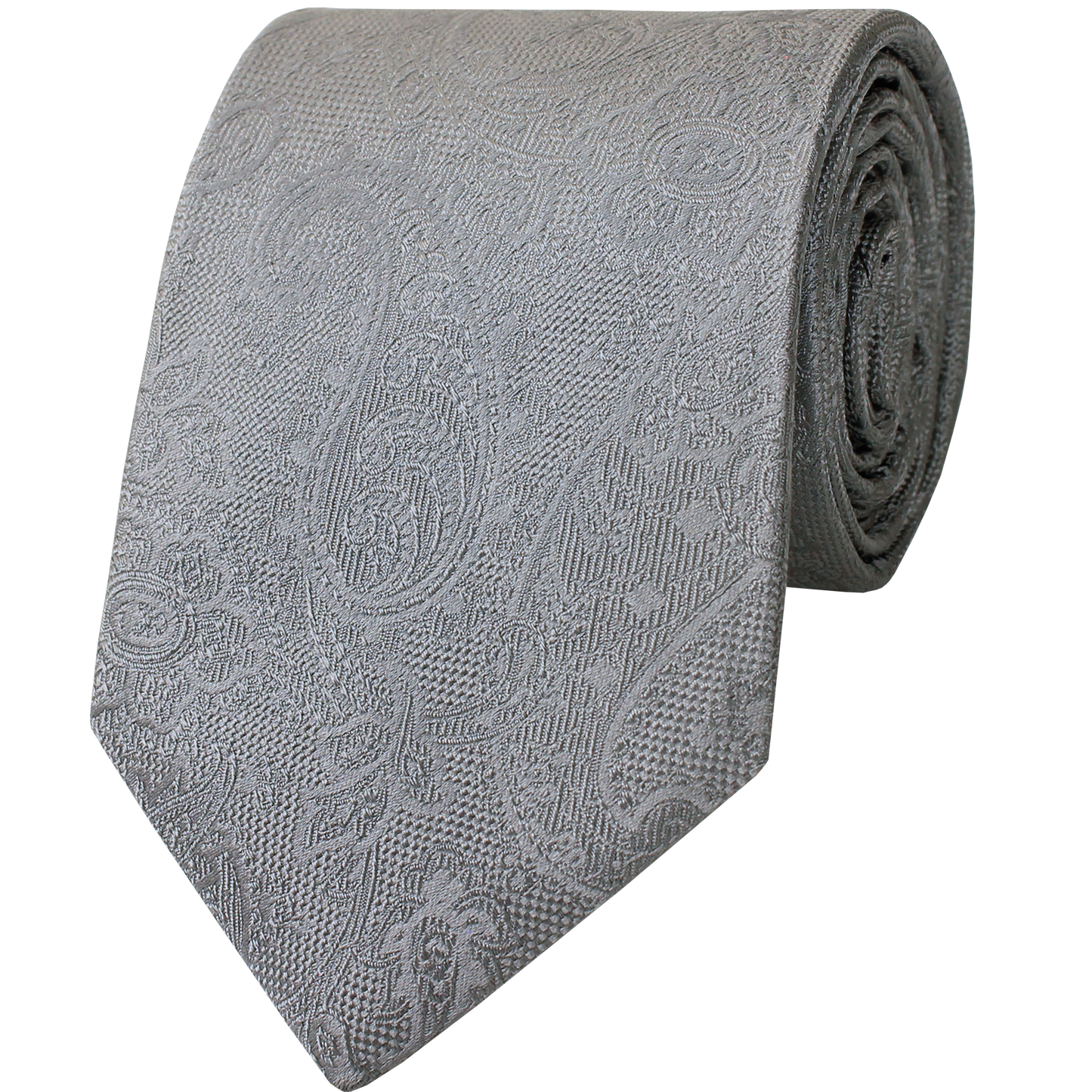 Grey Woven Solid Paisley