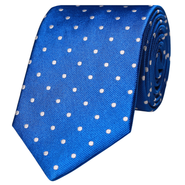 Blue Woven Twill Dot