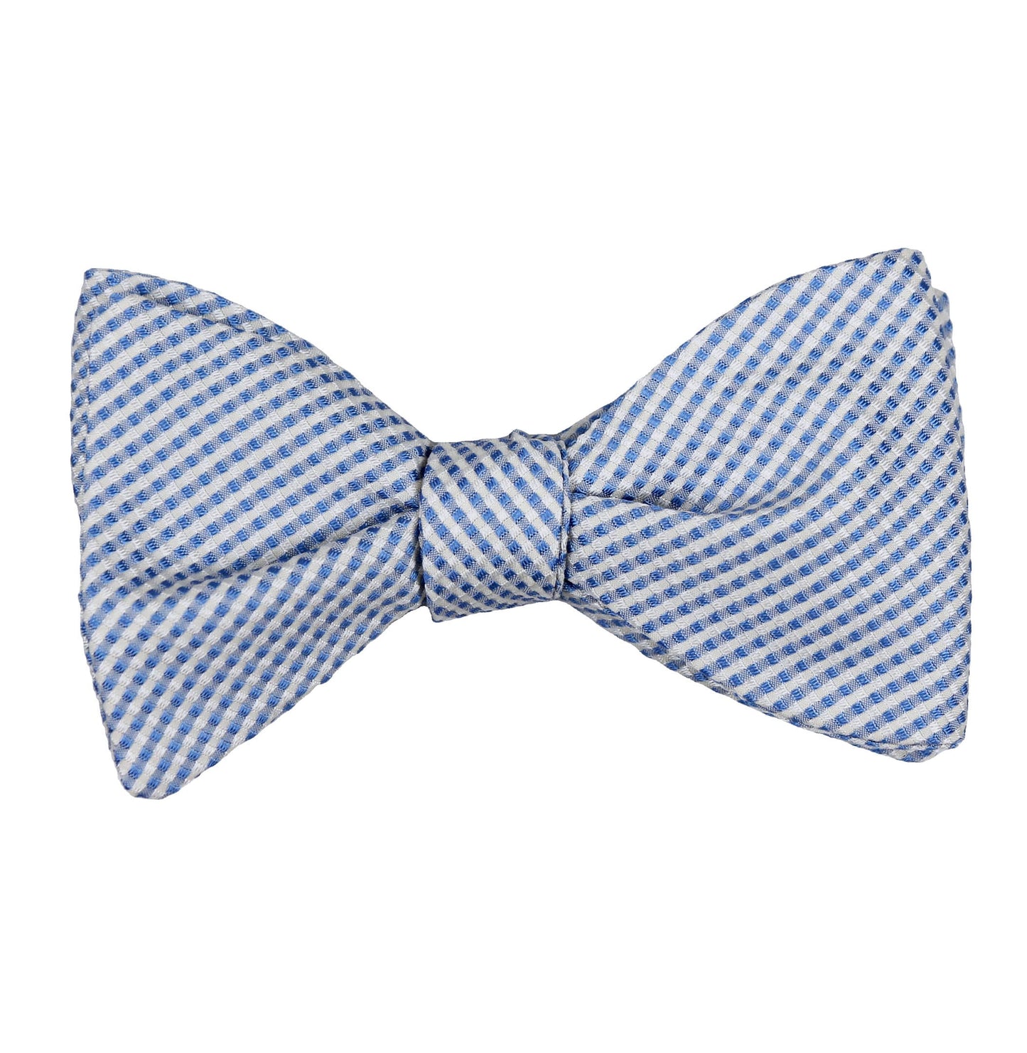 Blue Woven Micro Neat Bow Tie