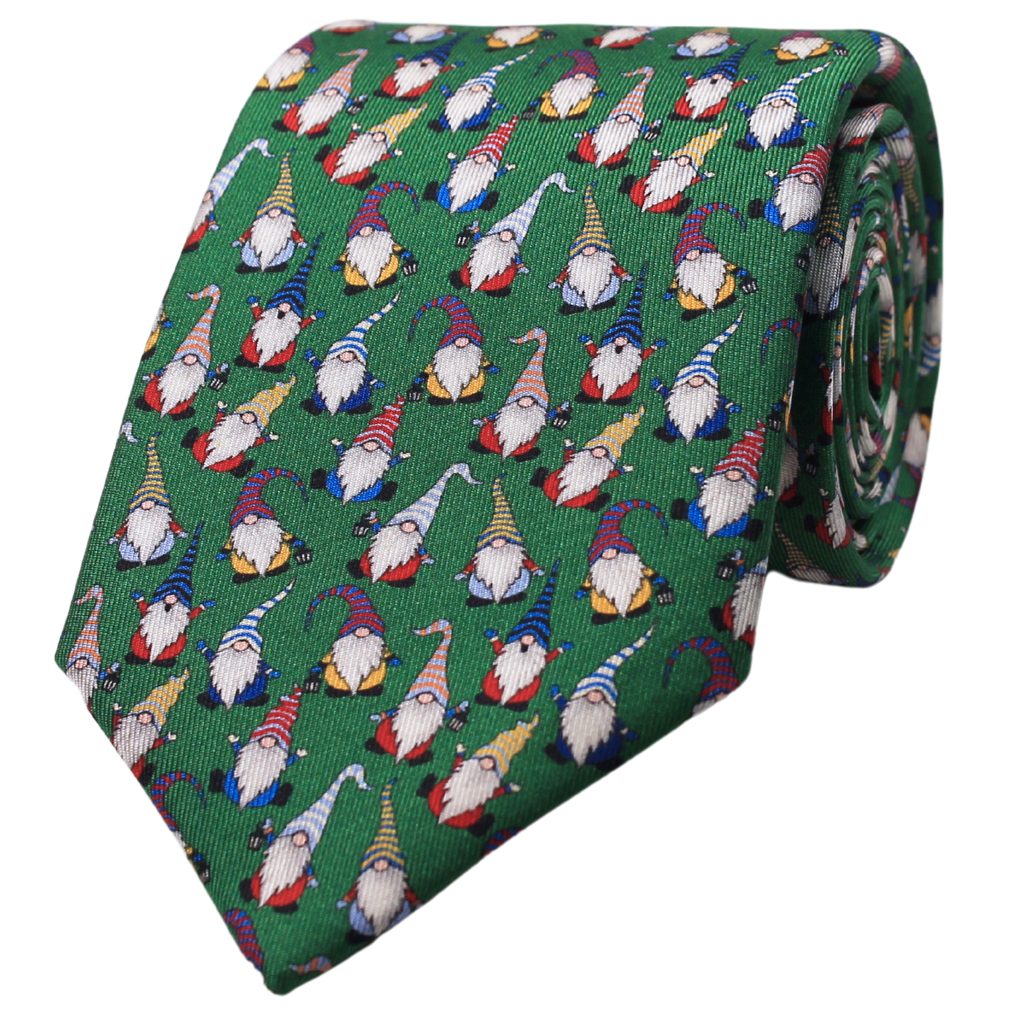 Green Gnomes Printed Holiday Twill