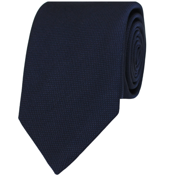 Navy Woven Textured Solid