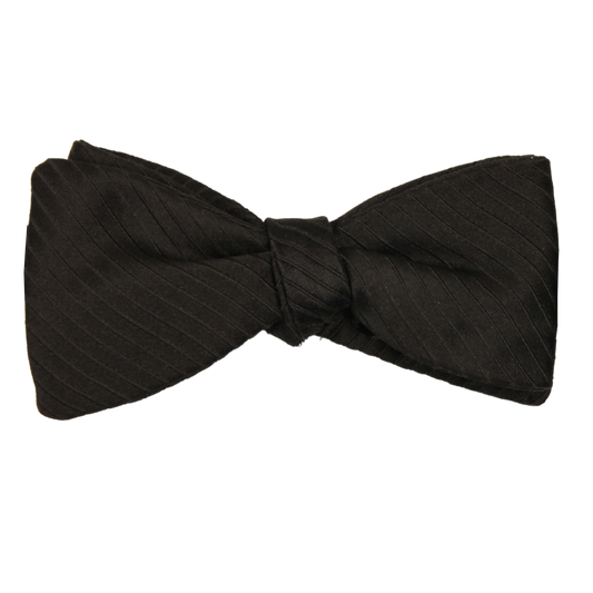 Black Diagonal Satin Stripe