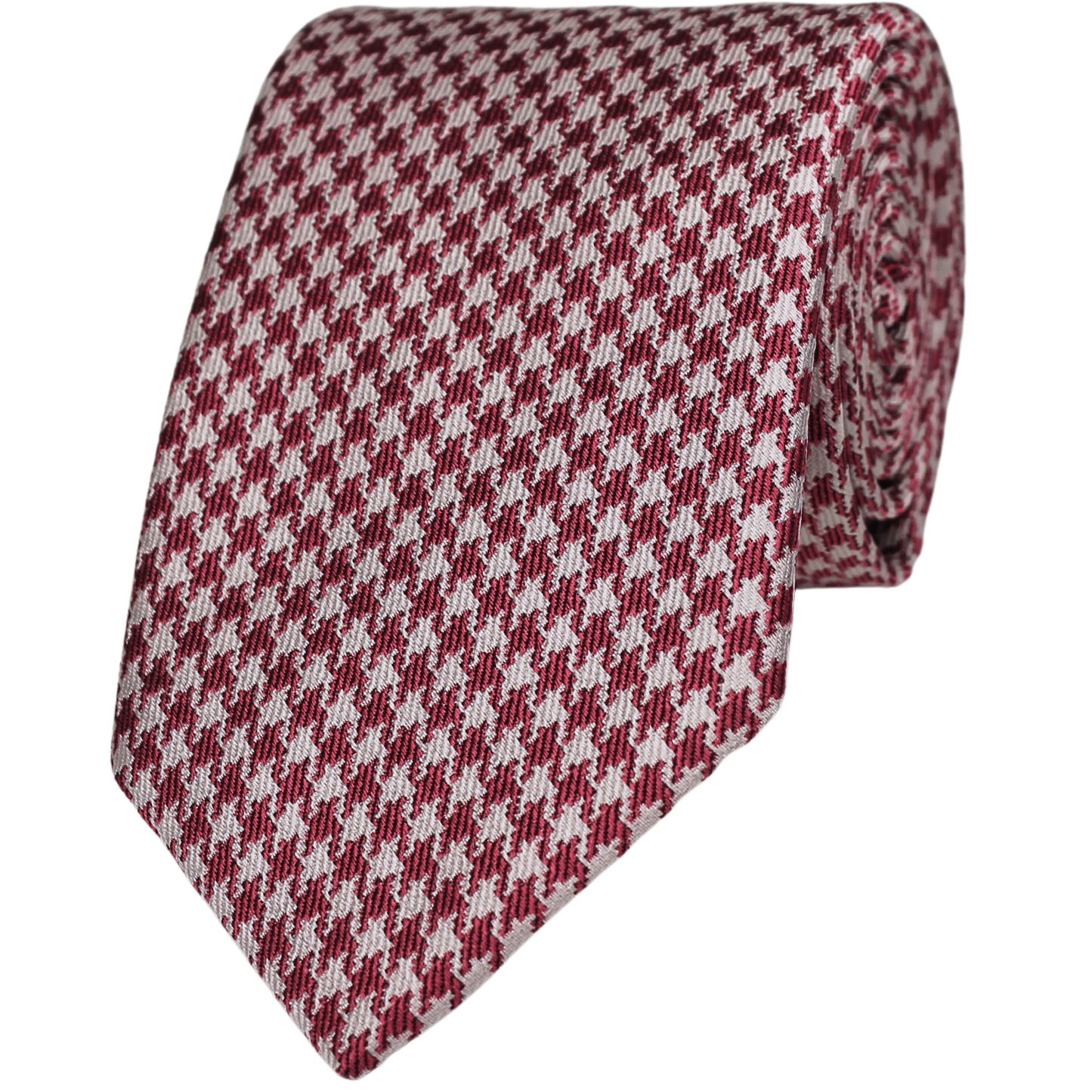 Pink Woven Houndstooth