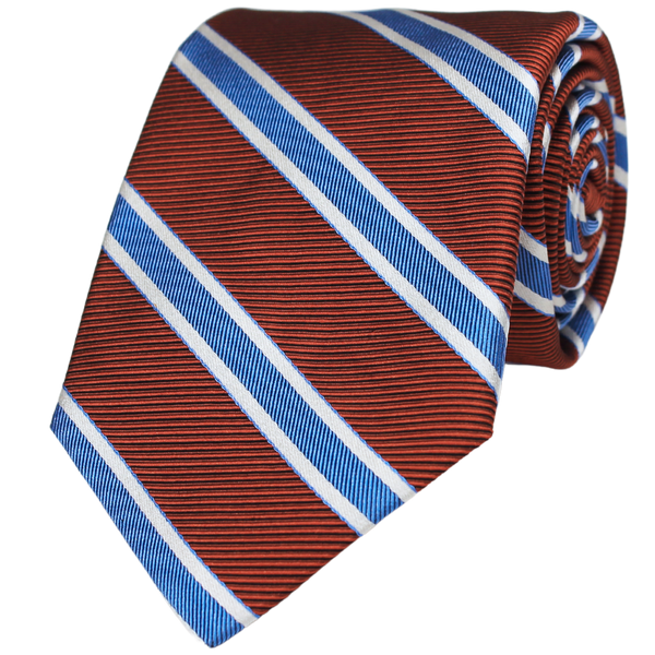 Orange Woven Ribbed Stripe