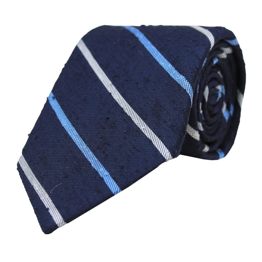 Navy Woven Stripe