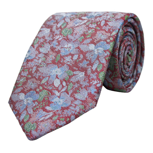 Red Woven Floral