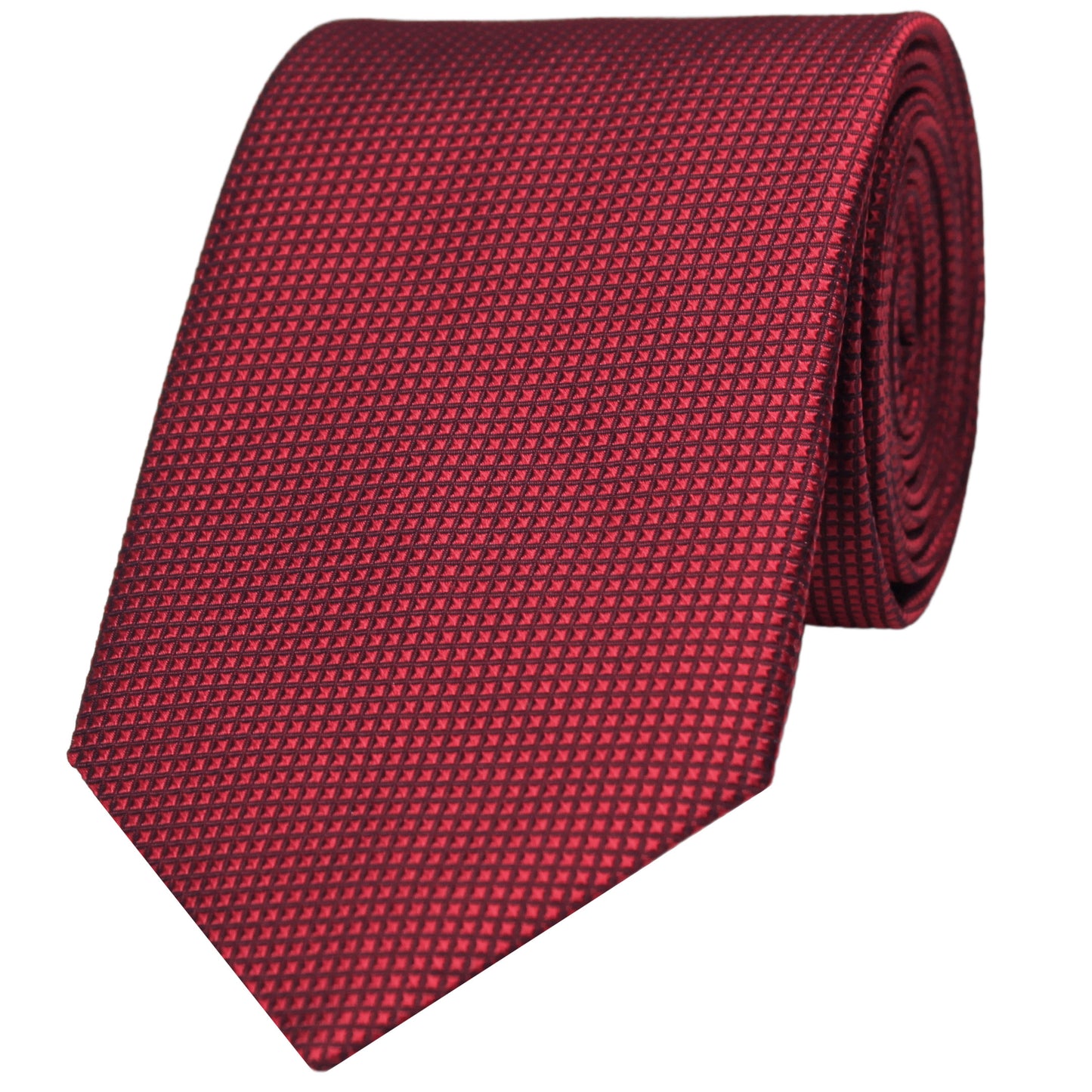Red Woven Textured Solid